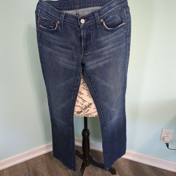 7 Seven For All Mankind Jeans Women's Size 29 Boot Cut Denim Pants - Picture 1 of 6